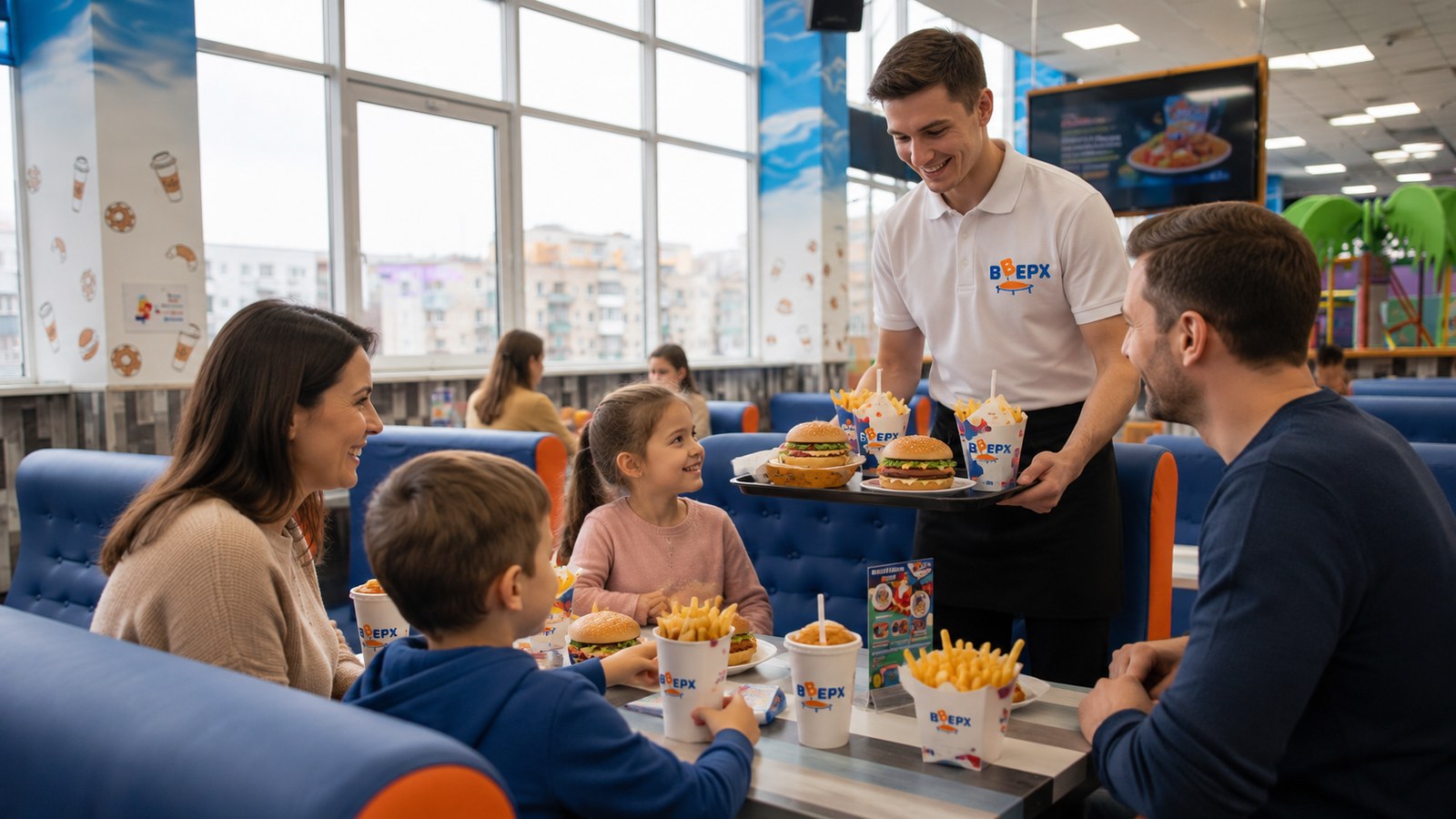Семейная пауза в кафе